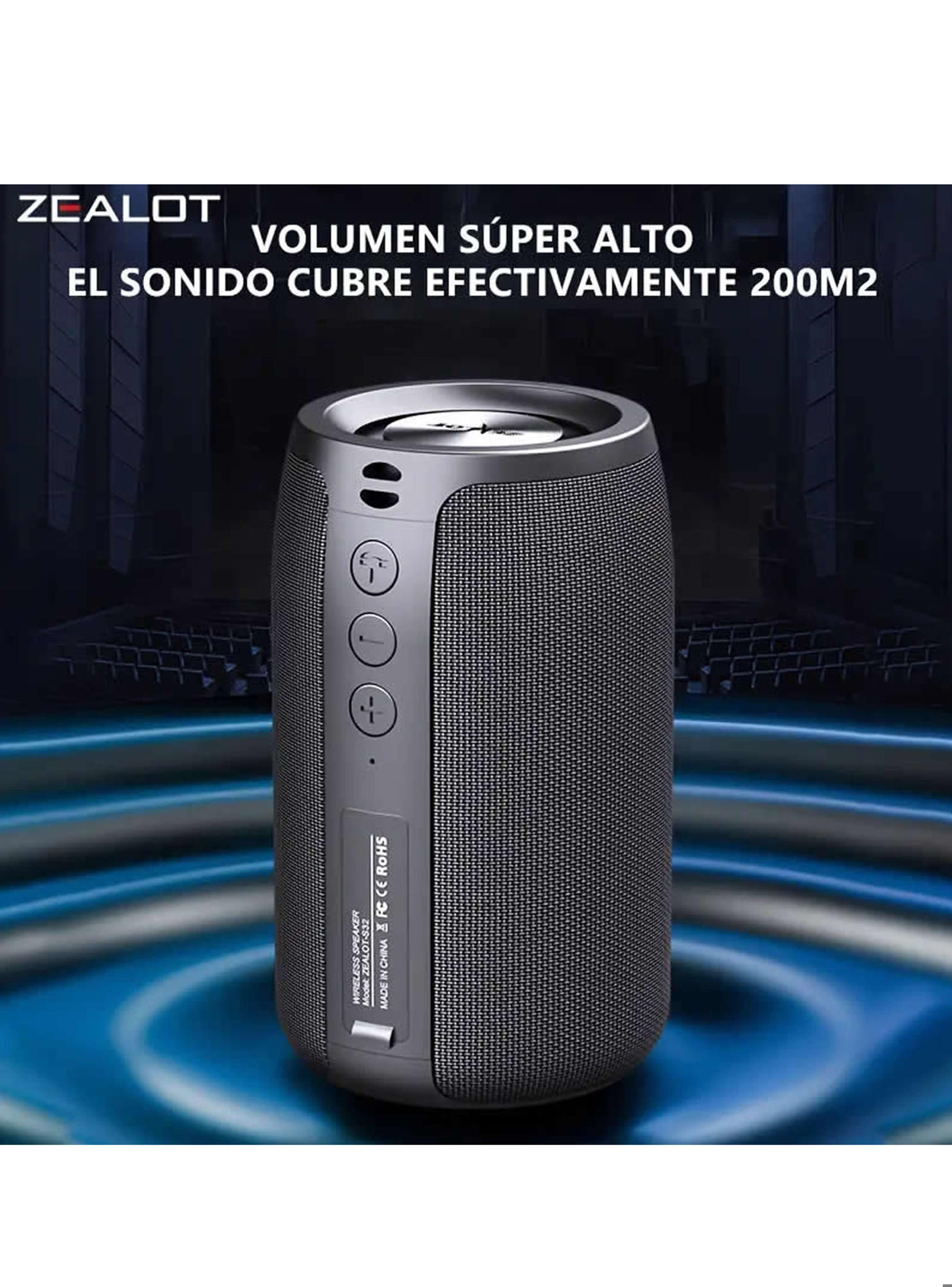 Zealot S32 Parlante inhalambrico compacto PowerBass 8horas 5w